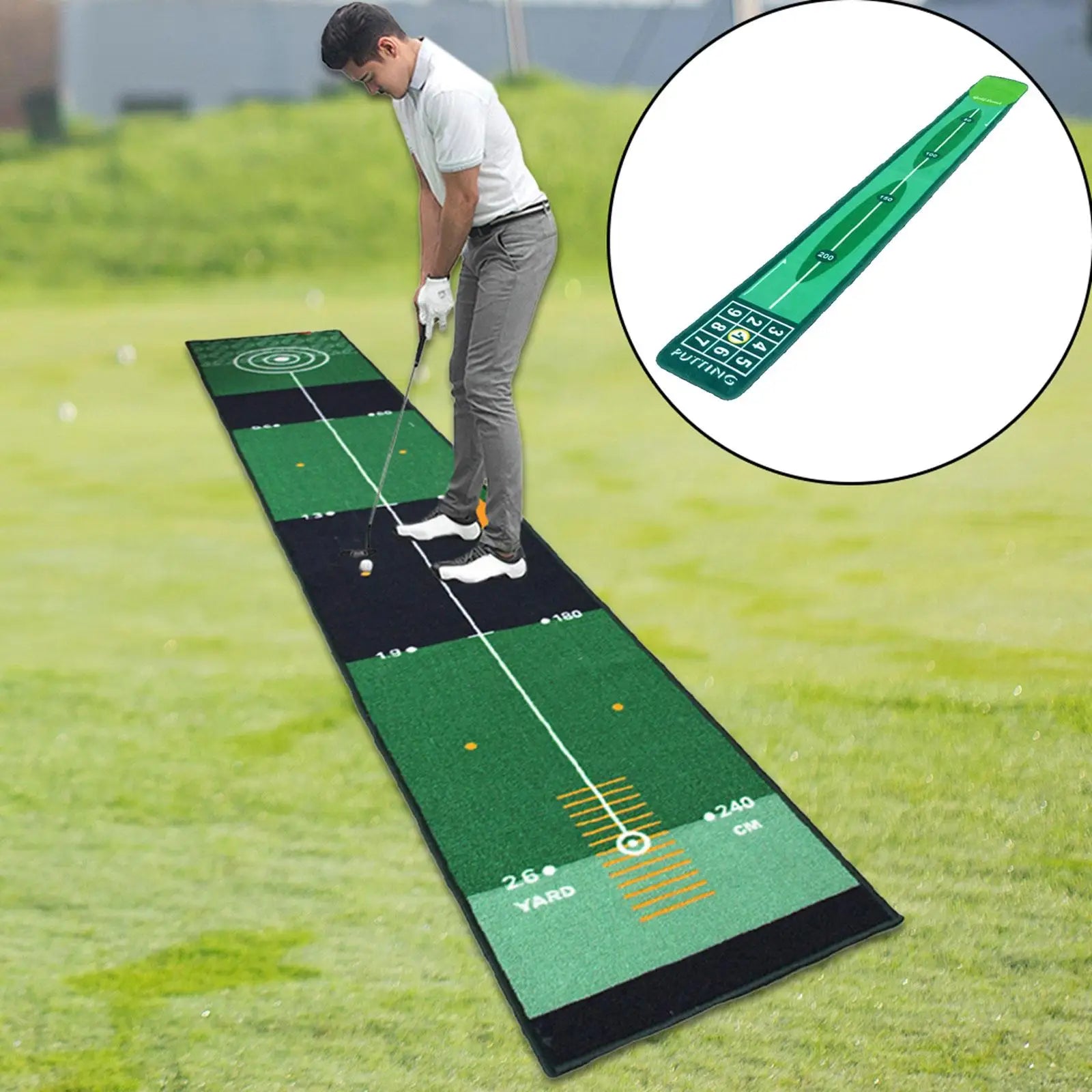 Golf Putting Mat Practical Golf Practice Mat for Park Office Indoor Outdoor