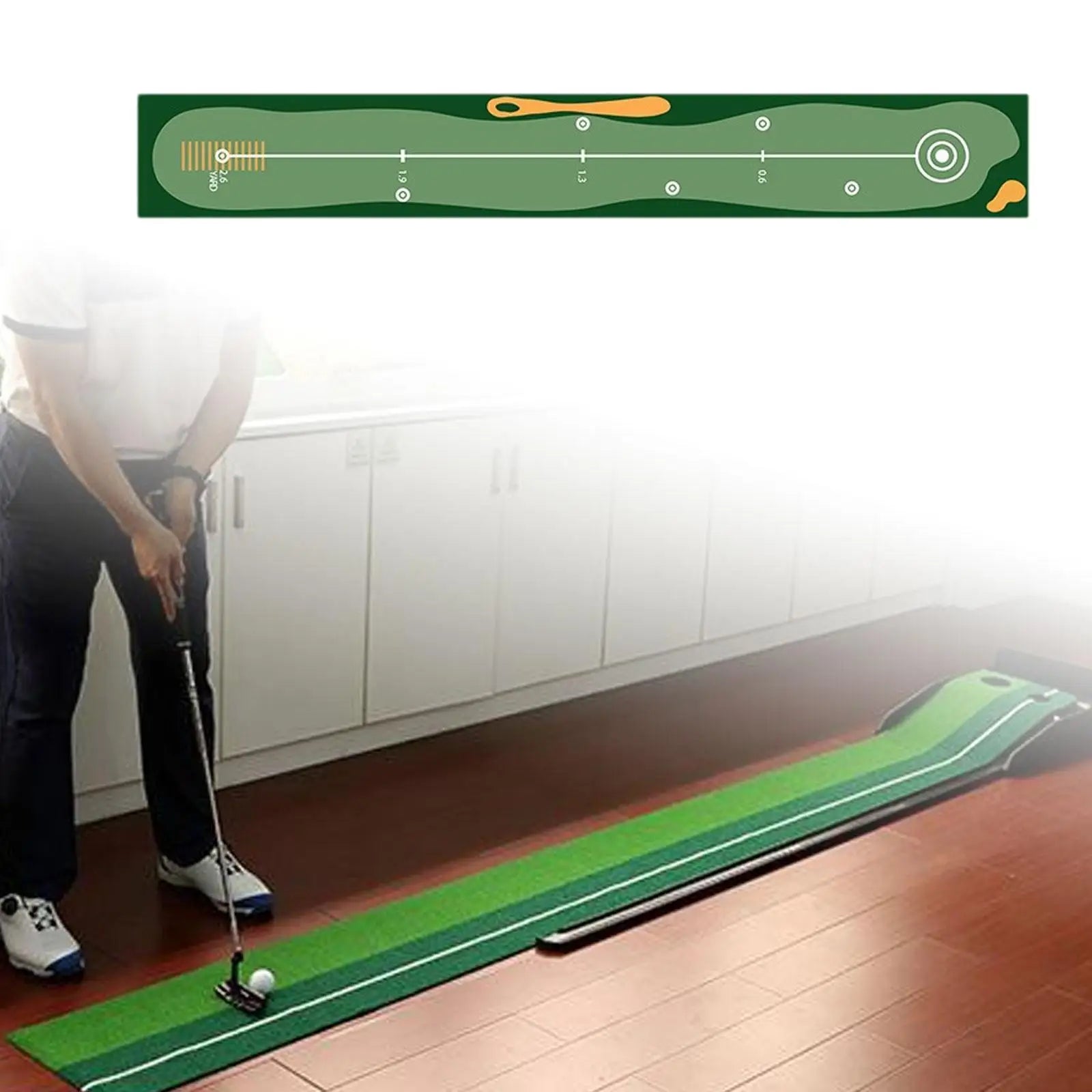 Golf Putting Mat Practical Golf Practice Mat for Park Office Indoor Outdoor