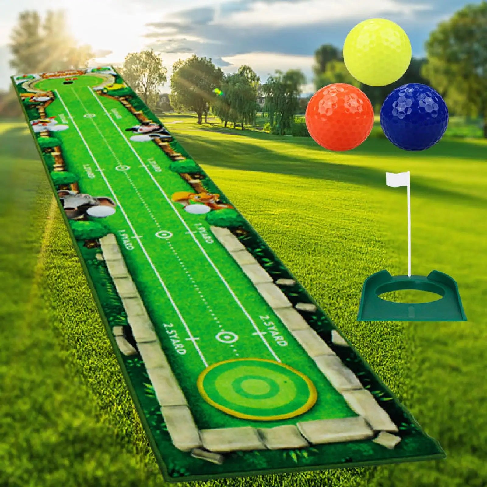 Golf Putting Mat Practical Golf Practice Mat for Park Office Indoor Outdoor