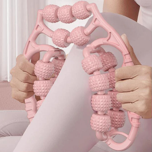 9-Wheel Ring Massage Roller –Yoga & Fitness Tool for Muscle Relief
