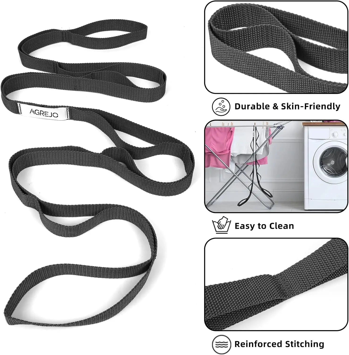 Stretching Strap Yoga Strap Physical Therapy for Home Workout