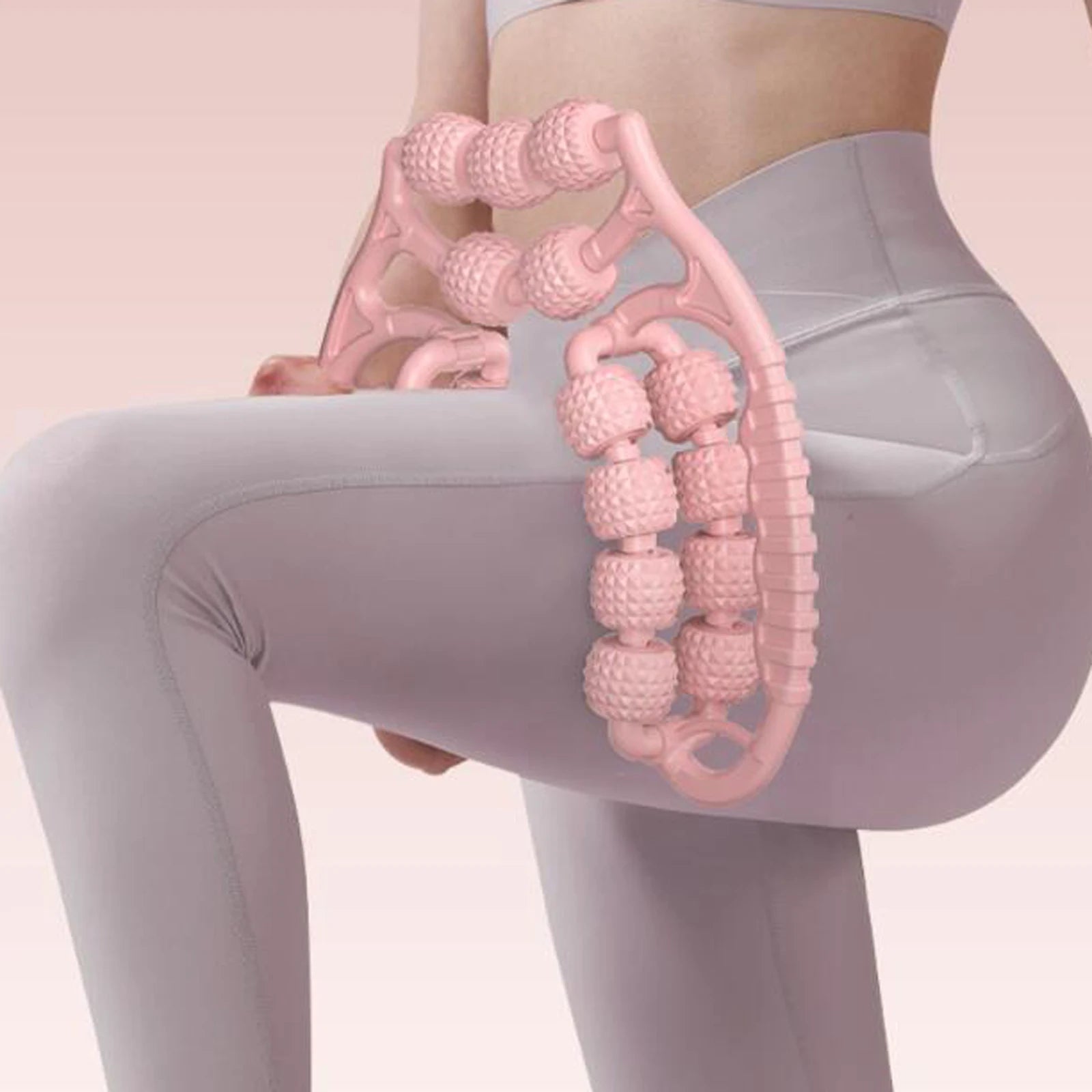 9-Wheel Ring Massage Roller –Yoga & Fitness Tool for Muscle Relief