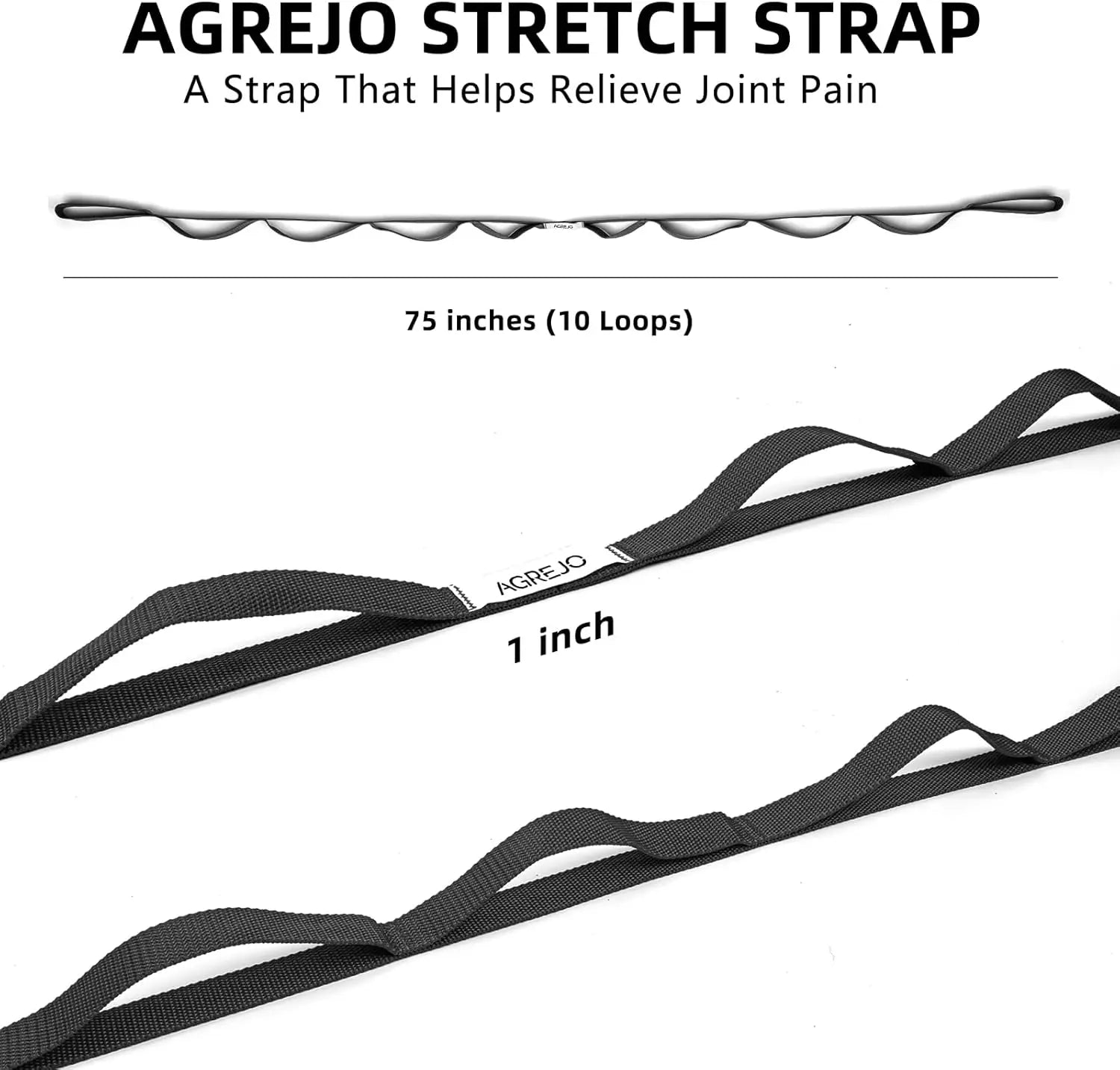 Stretching Strap Yoga Strap Physical Therapy for Home Workout