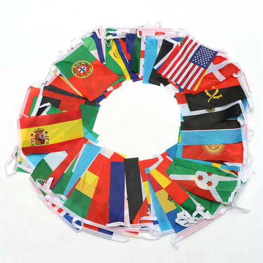 ZWJ World Bunting Flags, 100–200pcs