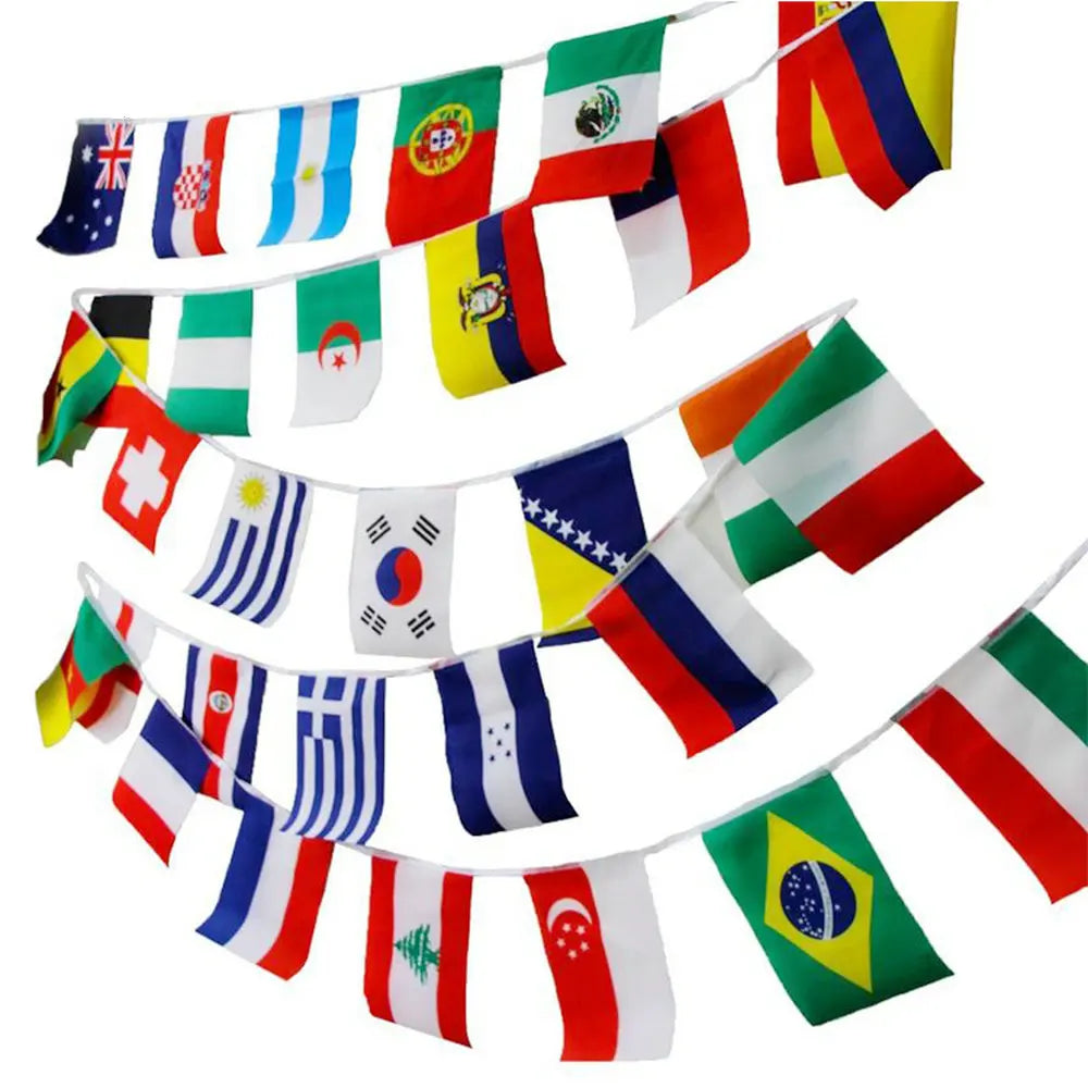 ZWJ World Bunting Flags, 100–200pcs