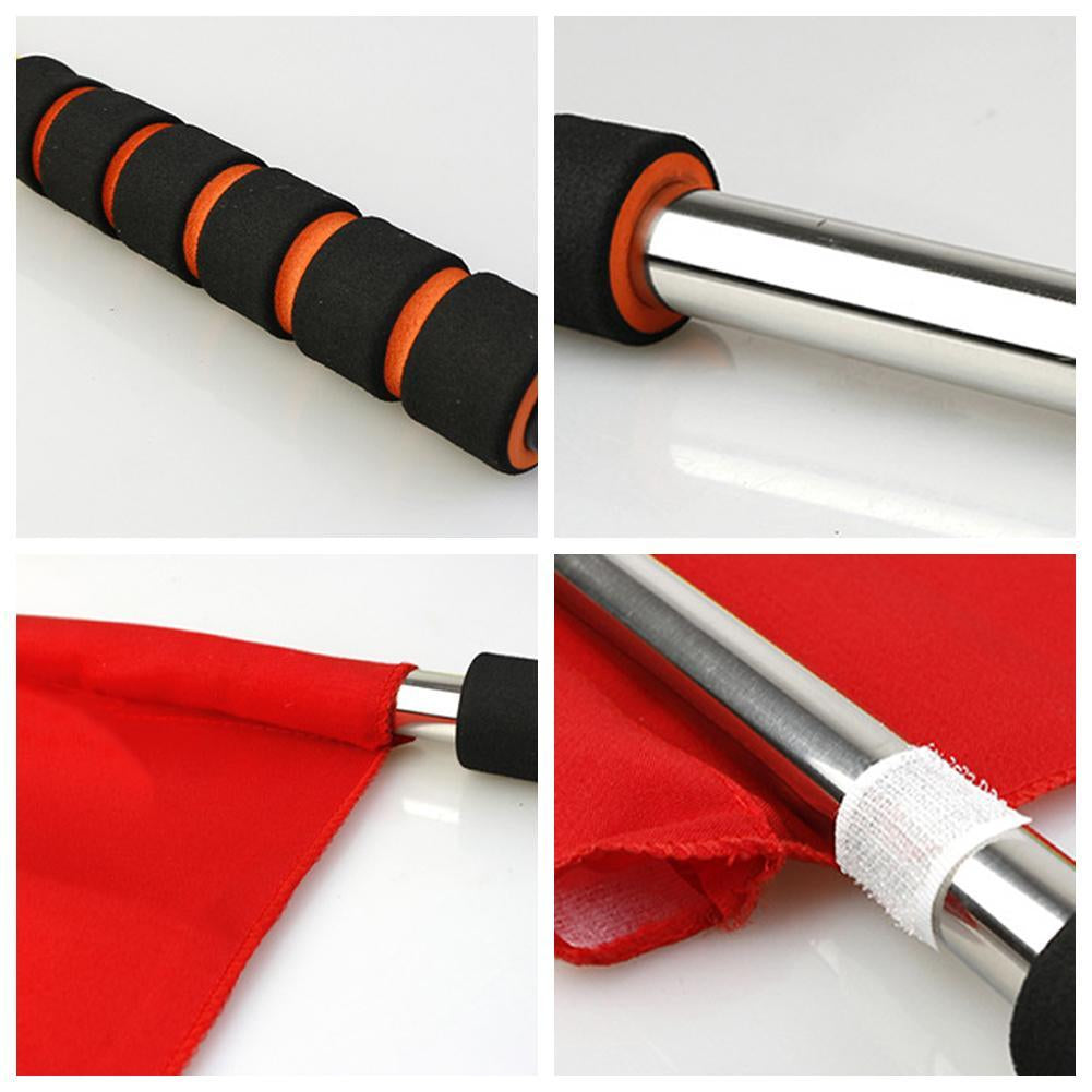 1Pcs Soccer Referee Flag Red White Yellow Blue Green Football Training Command