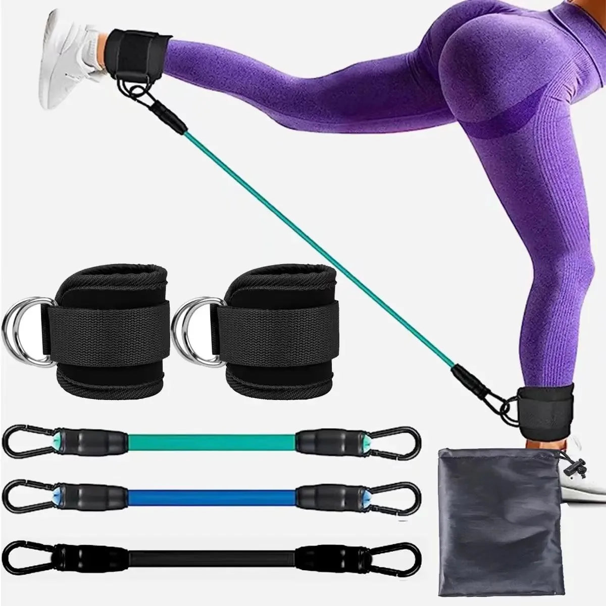 Resistance Bands Set Ankle Straps Adjustable Foot