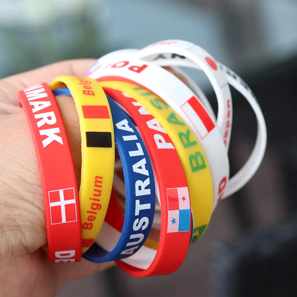 2pcs Israel Flag Silicone Wristbands
