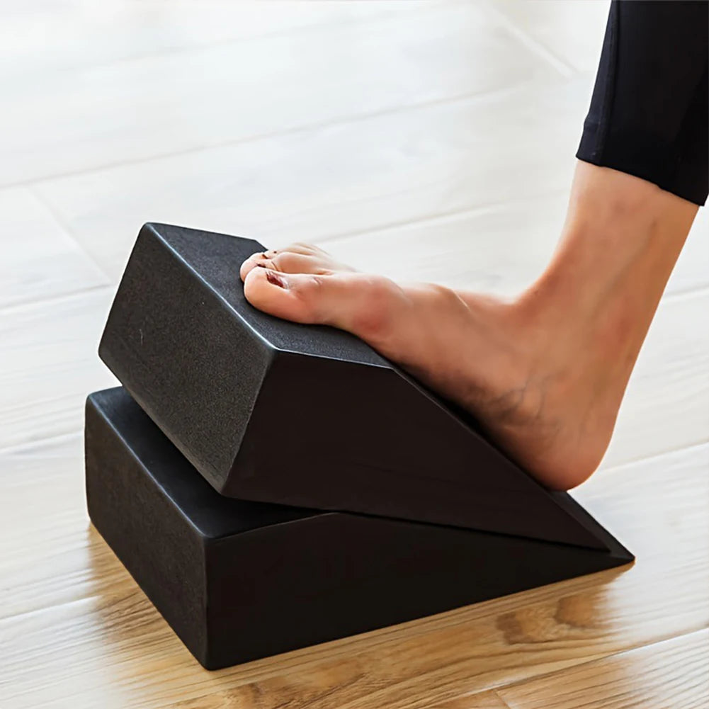 2Pcs Yoga Wedge Blocks and Squat Wedge Board Multi Functional Stretch Slant Board
