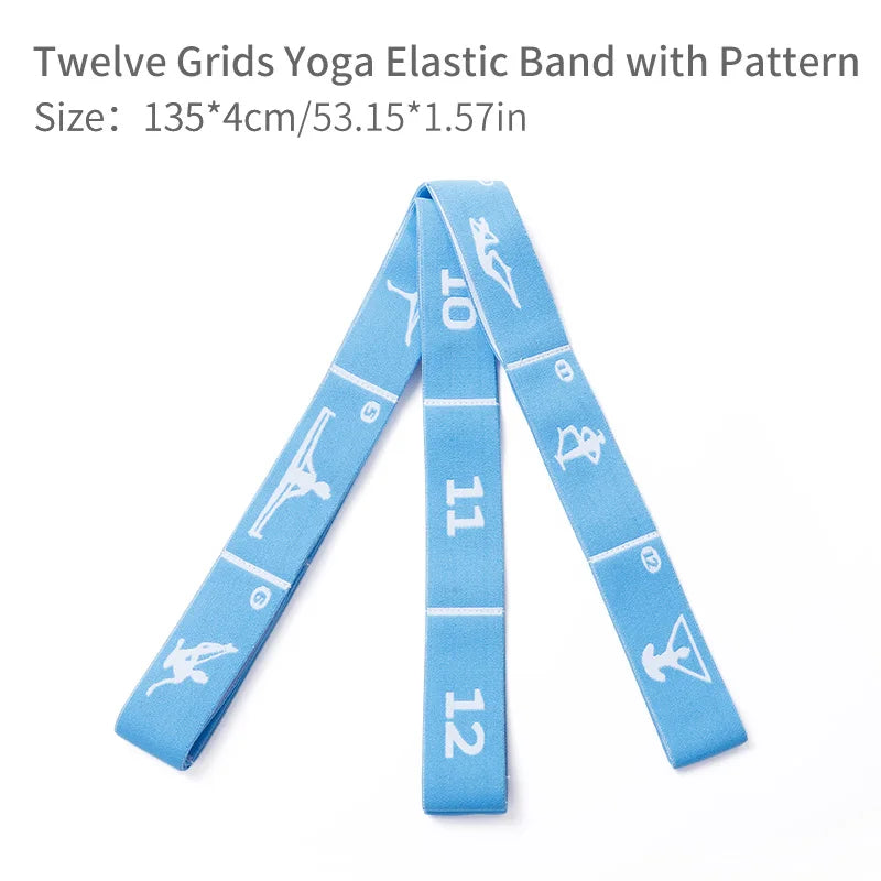 Multi-Functional Slimming Resistance Bands Yoga Strap Elastic Band 8/10/12 Grids