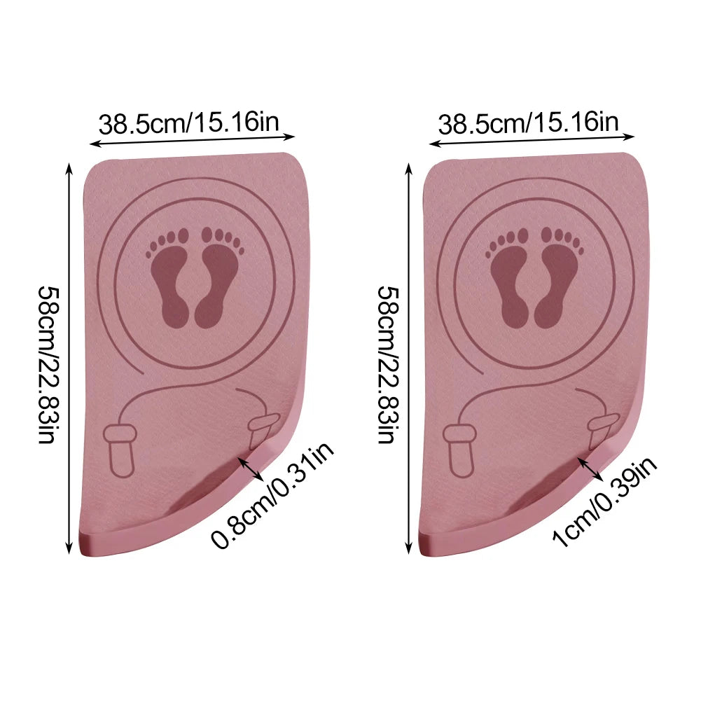 Yoga Mat Indoor Shock Absorption Non-Slip Sound Insulation Cordless Skipping Mat