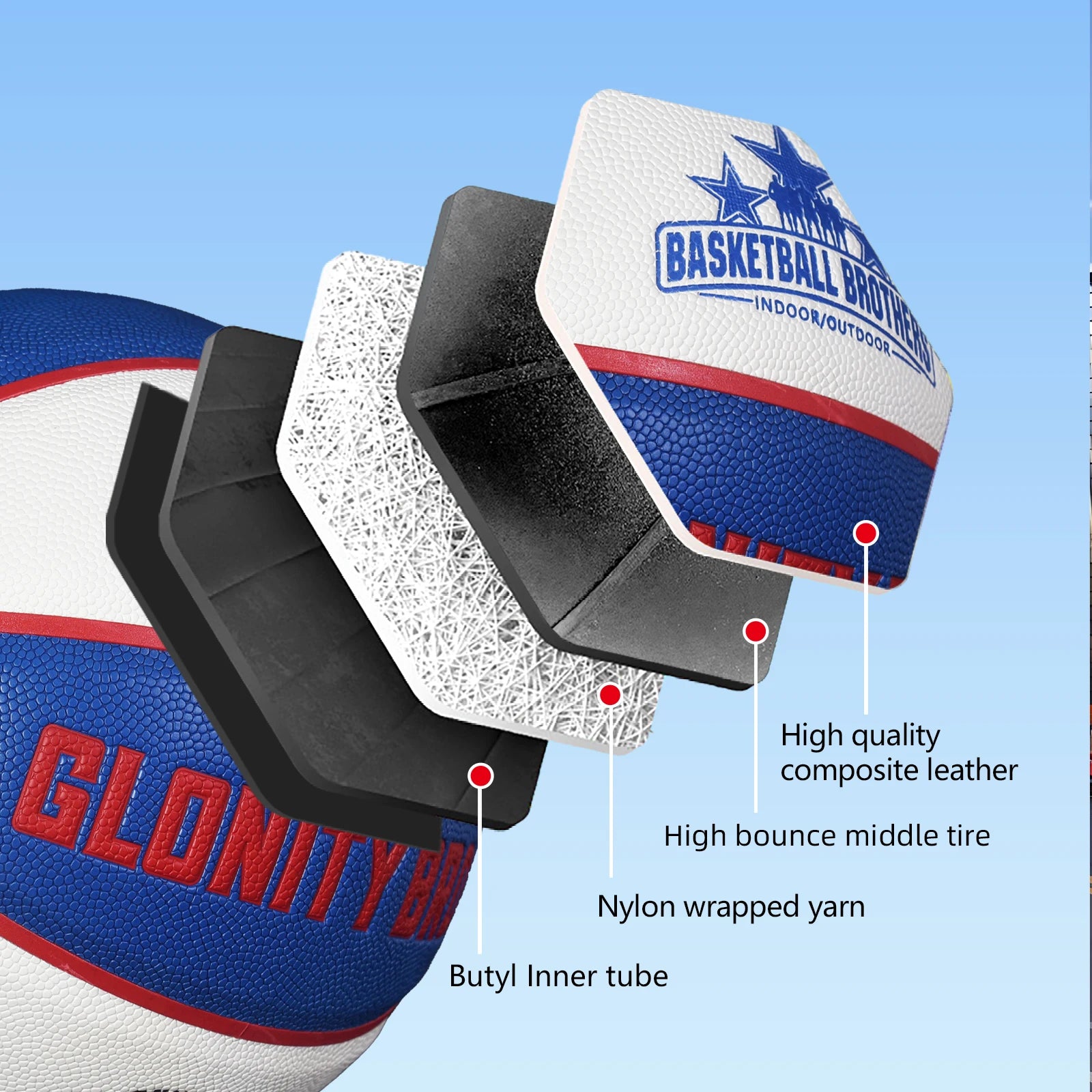 Size 6/7 Training Game Basketball Official Competition Standard Ball