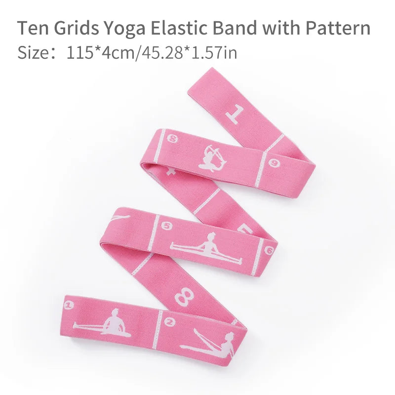 Multi-Functional Slimming Resistance Bands Yoga Strap Elastic Band 8/10/12 Grids
