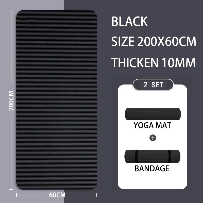 15mm Thick Yoga Mat Anti Slip Environmental Sports Fitness Mat