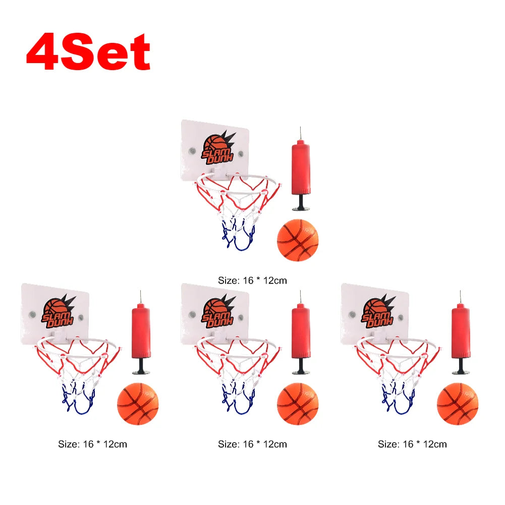 1-5Set Mini Basketball Hoop Set With Ball And Inflatable Kids Funny Game