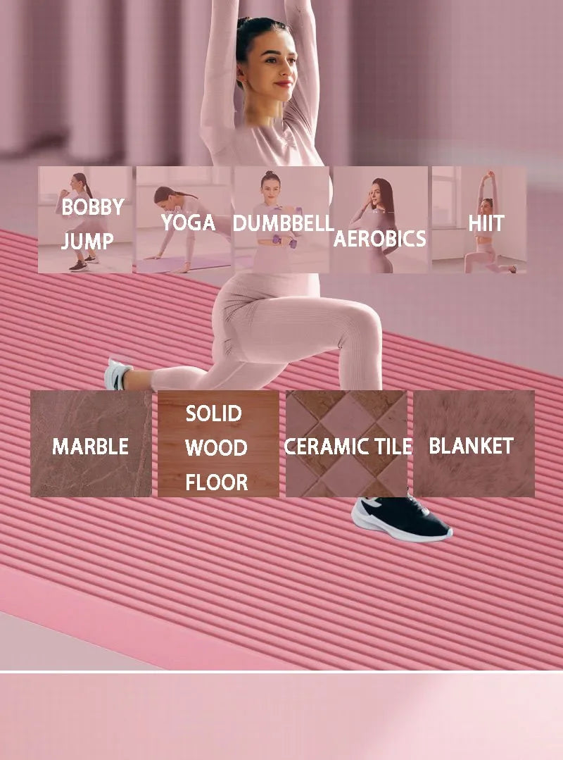 15mm Thick Yoga Mat Anti Slip Environmental Sports Fitness Mat