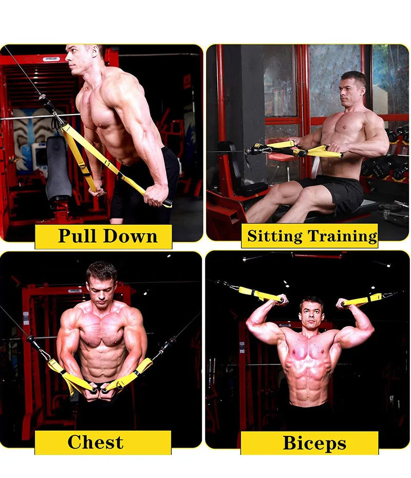 Triceps Lowering Rope Face Pull Handles Push Pull Down Cord