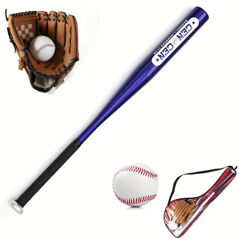Baseball Balls Set 63.5cm Aluminum Alloy Baseball Bat PVC Baseball Glove