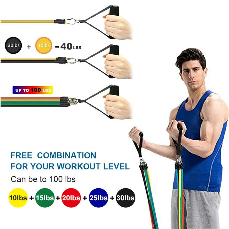 11pcs/Set Pull Rope, Resistance Bands