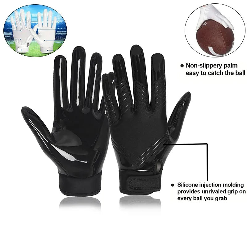 Non-Slip rugby gloves Full Finger Cycling Gloves Silicone Grip Palm