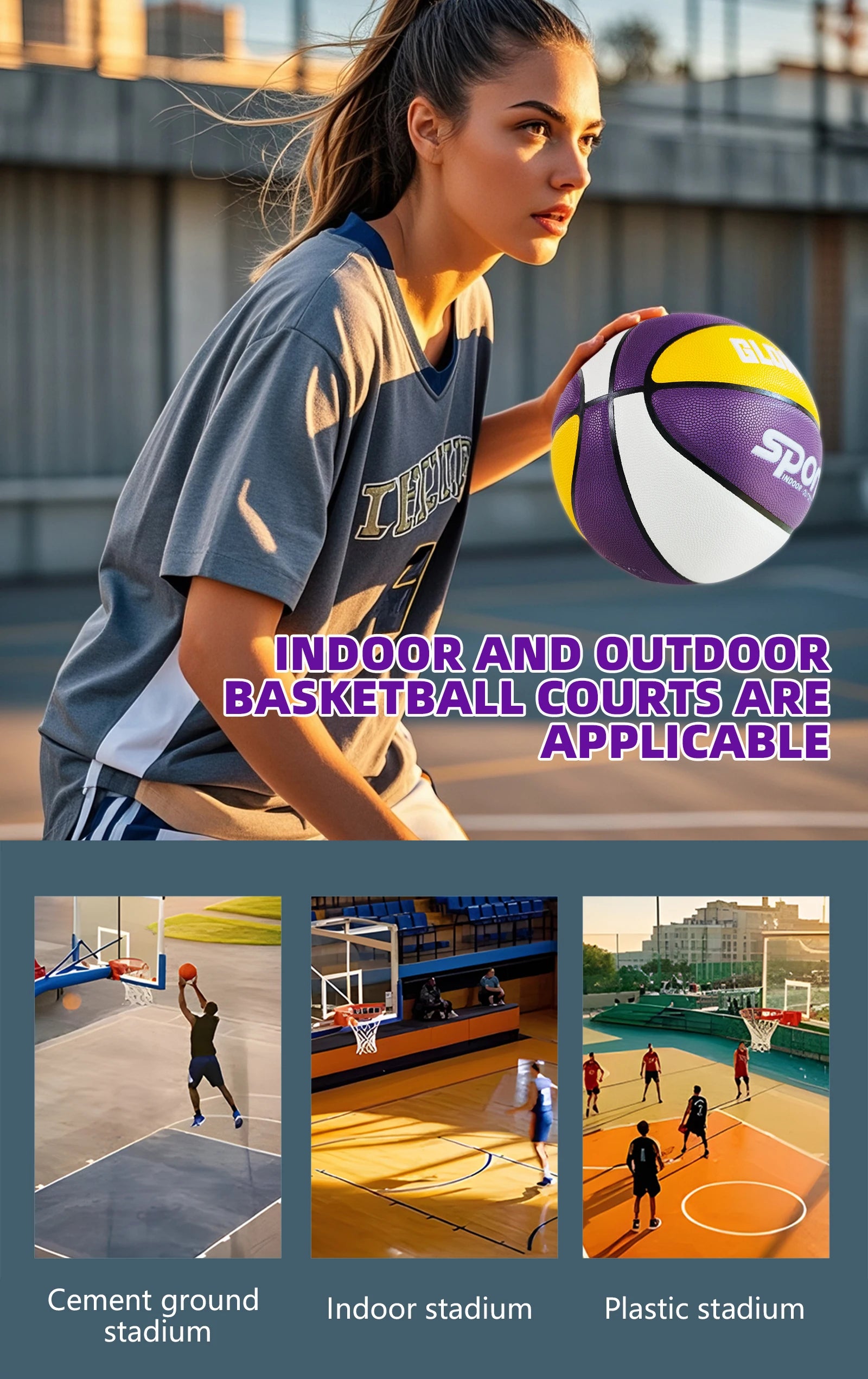 Basketball Size 5 6 7 Outdoor Indoor Training Match Game Team Balls