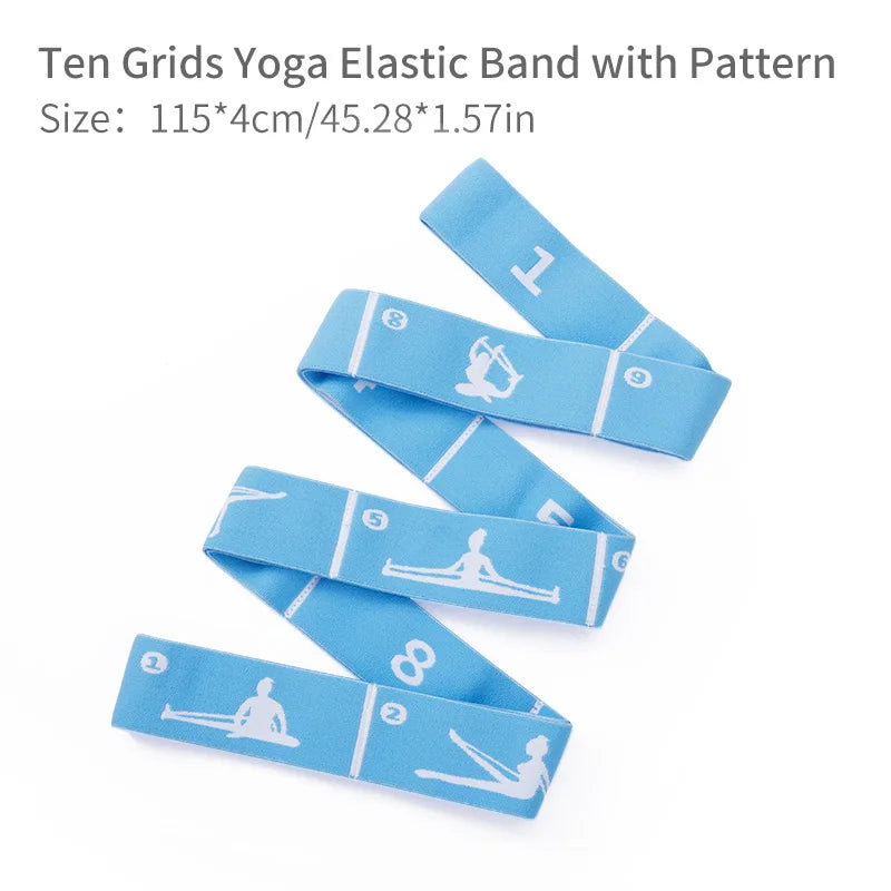 Multi-Functional Slimming Resistance Bands Yoga Strap Elastic Band 8/10/12 Grids