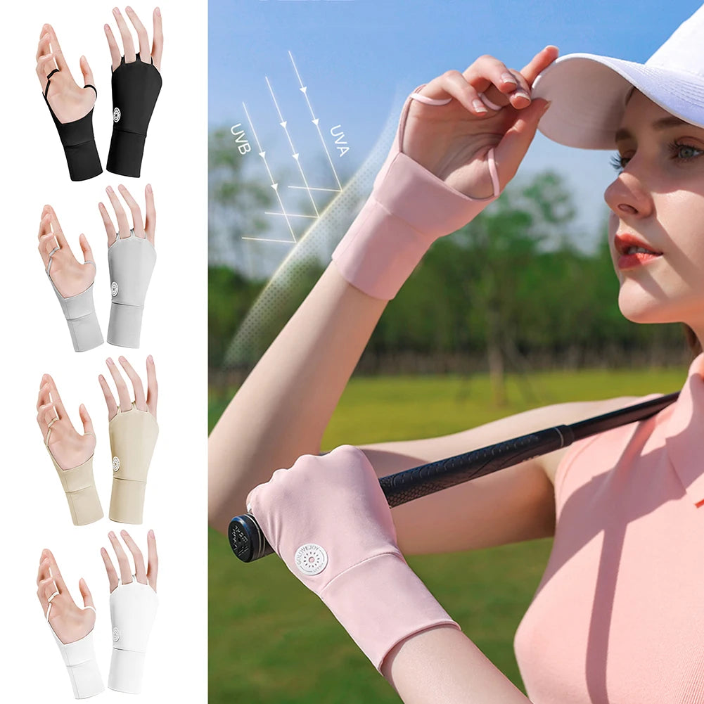 Women Protector Golf Gloves Cool Breathable Sun UV Protector Golf Glove