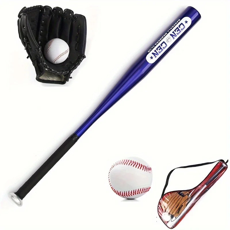 Baseball Balls Set 63.5cm Aluminum Alloy Baseball Bat PVC Baseball Glove