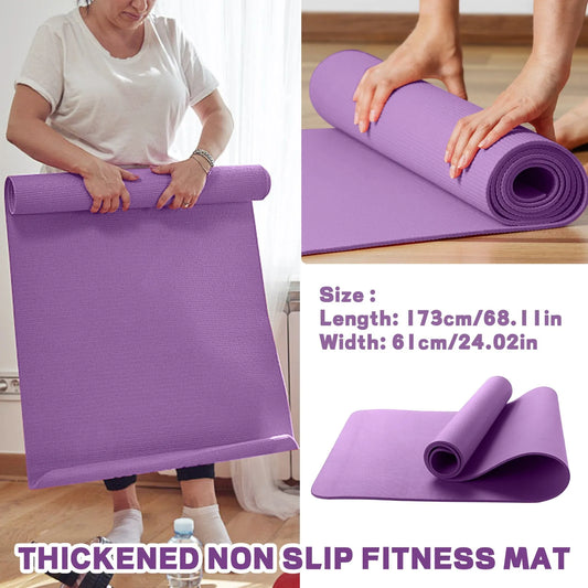 Foldable Yoga Mat Eco Friendly EVA Folding Travel Fitness Exercise Mat 173*61*0.4cm