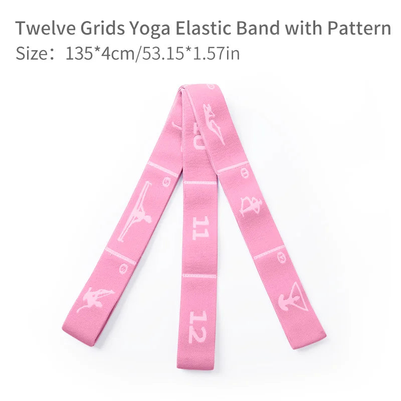 Multi-Functional Slimming Resistance Bands Yoga Strap Elastic Band 8/10/12 Grids