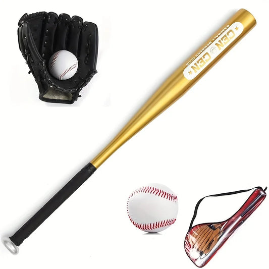 Baseball Balls Set 63.5cm Aluminum Alloy Baseball Bat PVC Baseball Glove