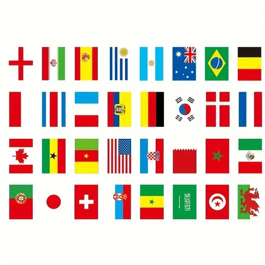1Set 32 flags String Flag Countries Around The World