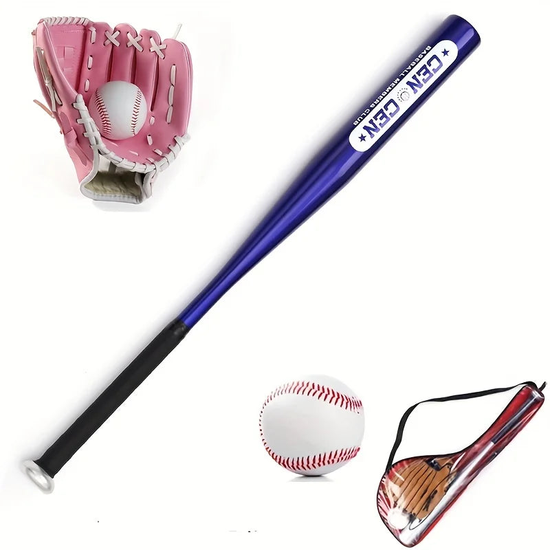 Baseball Balls Set 63.5cm Aluminum Alloy Baseball Bat PVC Baseball Glove