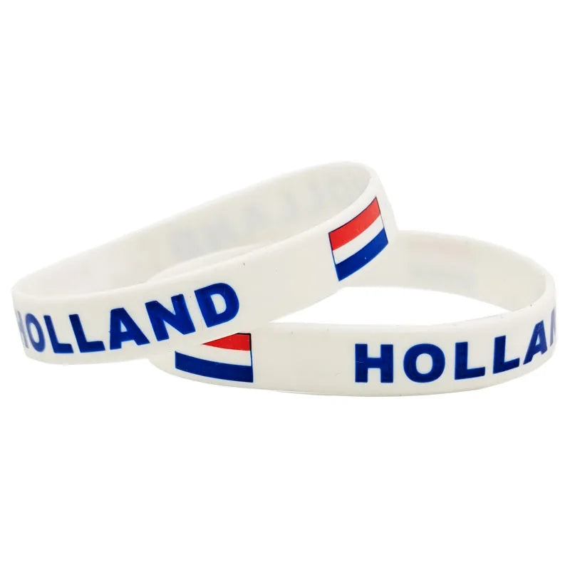 Netherlands Flag Silicone Wristband