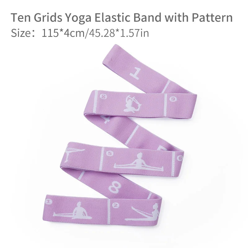 Multi-Functional Slimming Resistance Bands Yoga Strap Elastic Band 8/10/12 Grids