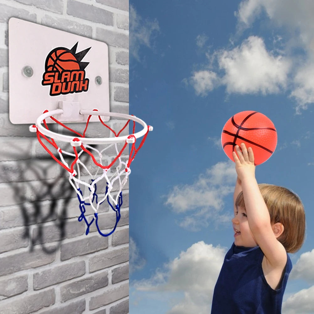 1-5Set Mini Basketball Hoop Set With Ball And Inflatable Kids Funny Game