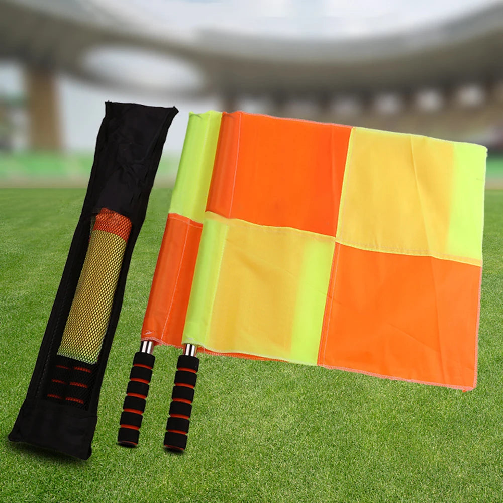 2Pcs Soccer Competition Flags Anti-Slip Professional Match Flags