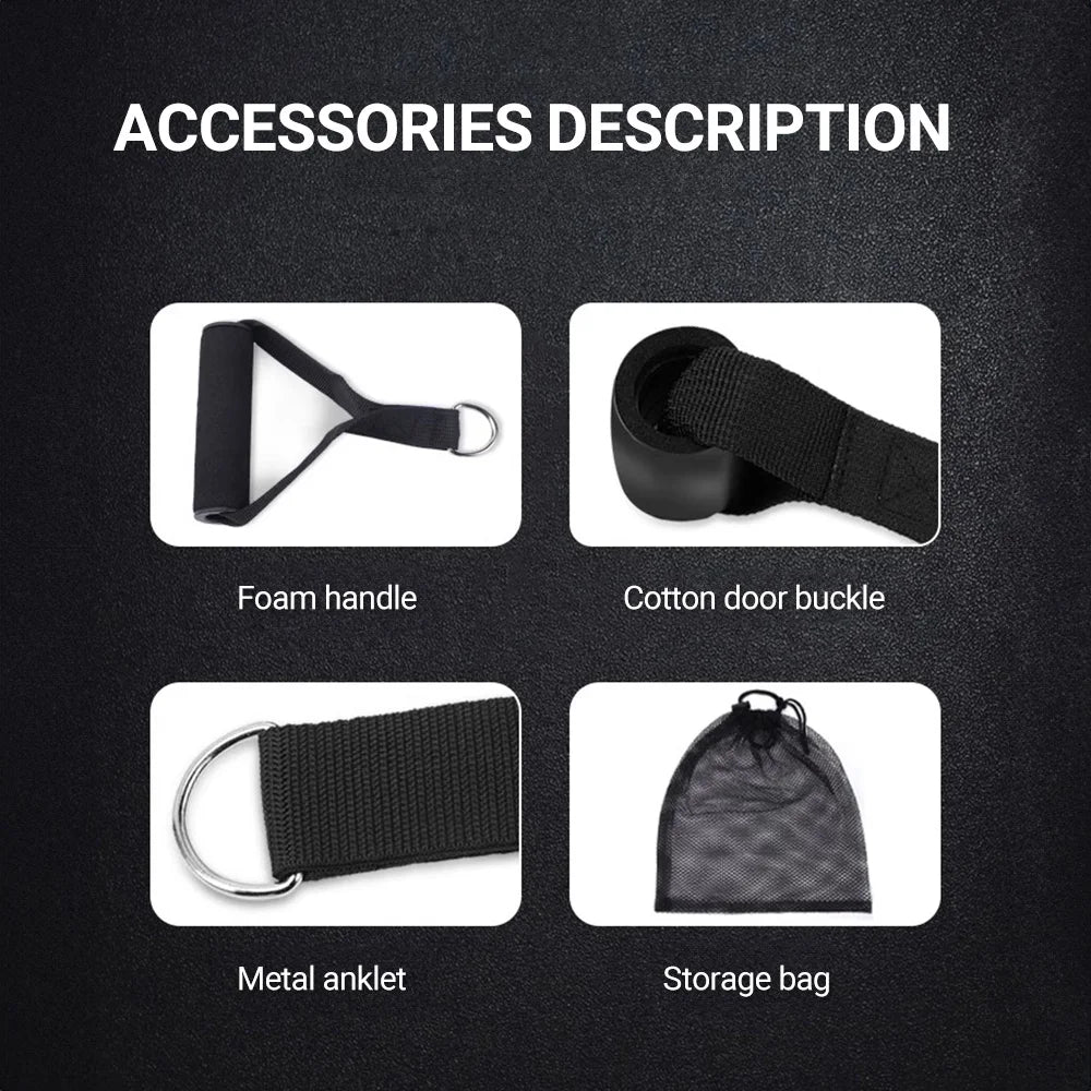 Bodybuilding Resistance Bands Set Multi-function Tensioner Suit