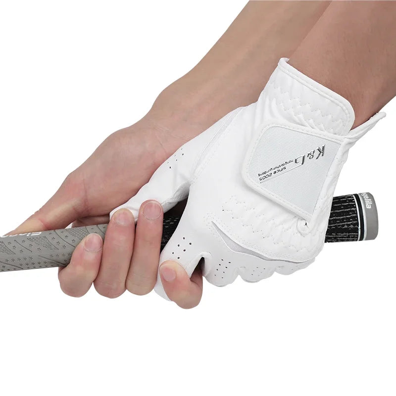 High Quality Golf Gloves Men's Gloves Left Hand Soft White Dark Grey Swing Training Granules