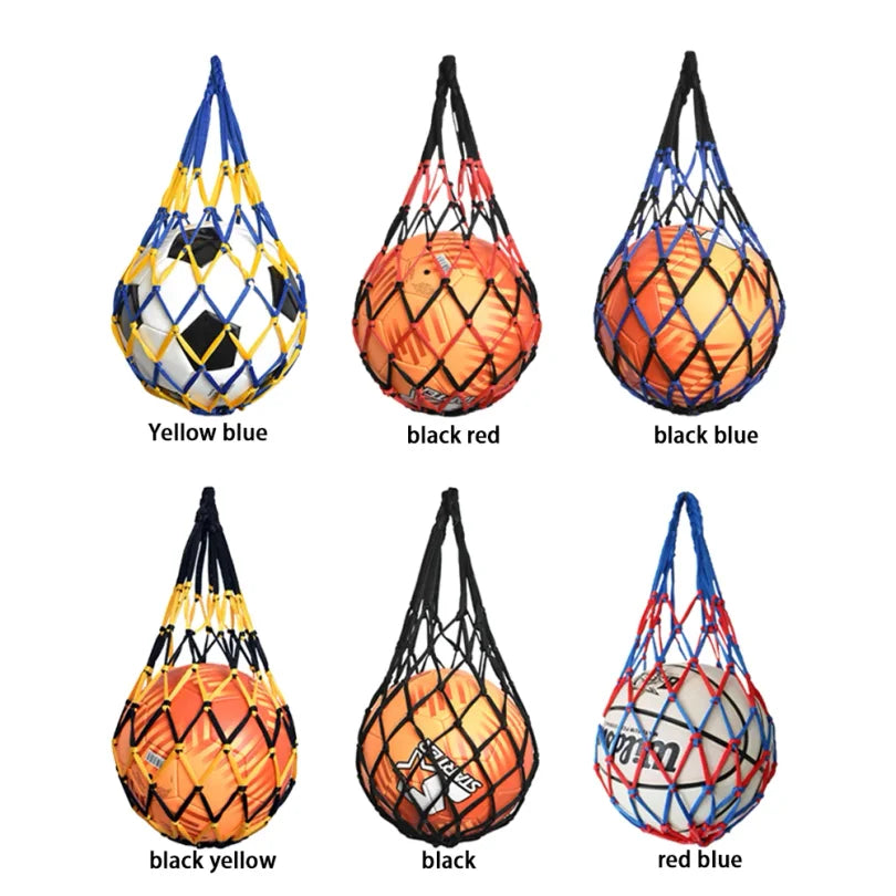 Sports Ball Holder Youth Football Self Trainer Football Net Bag Sports Mesh Equipment