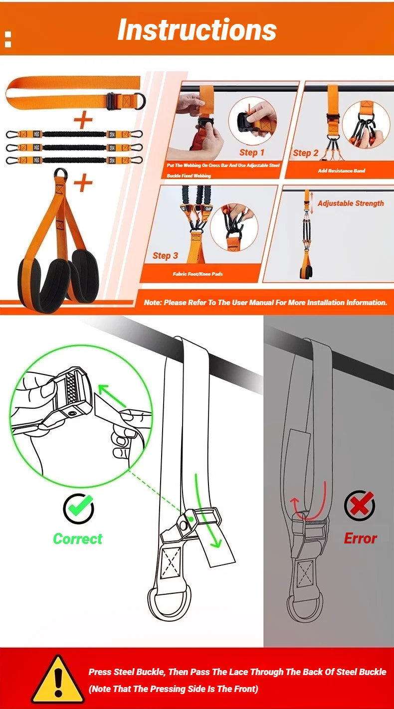 Pull Up Assistance Bands Set Resistance Strap