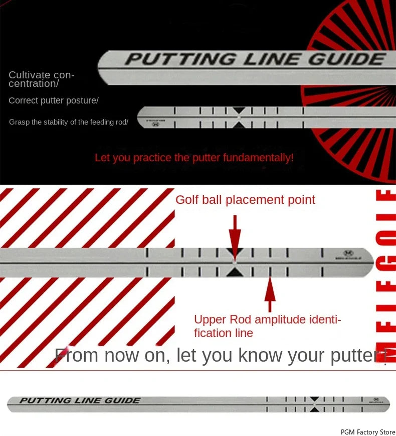 PGM Golf Correction Putter Ruler Putter Track Guide