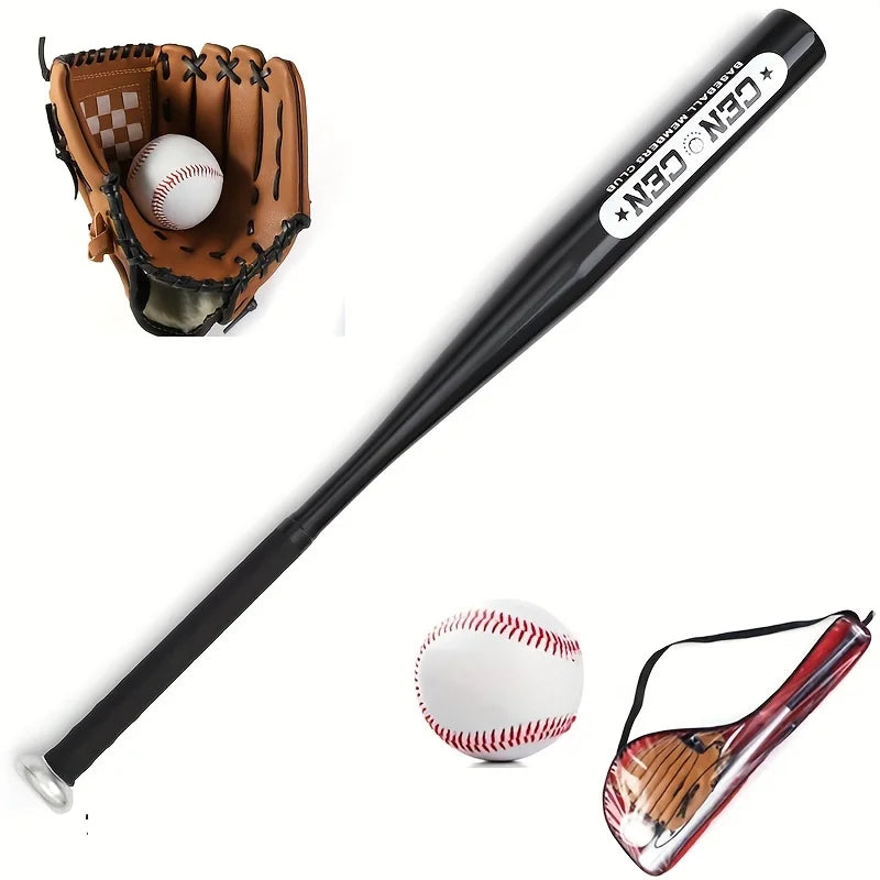 Baseball Balls Set 63.5cm Aluminum Alloy Baseball Bat PVC Baseball Glove
