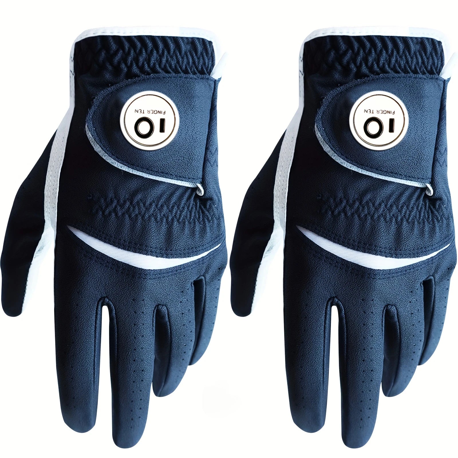 Golf Gloves Men Right Handed Golfer 2 Pack Left Hand with Ball Marker