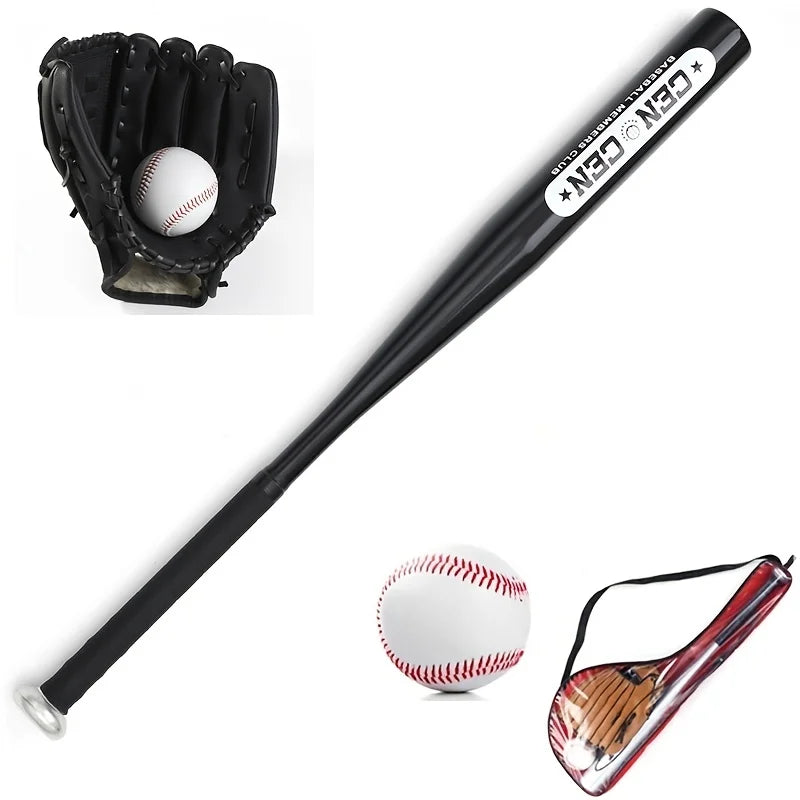 Baseball Balls Set 63.5cm Aluminum Alloy Baseball Bat PVC Baseball Glove