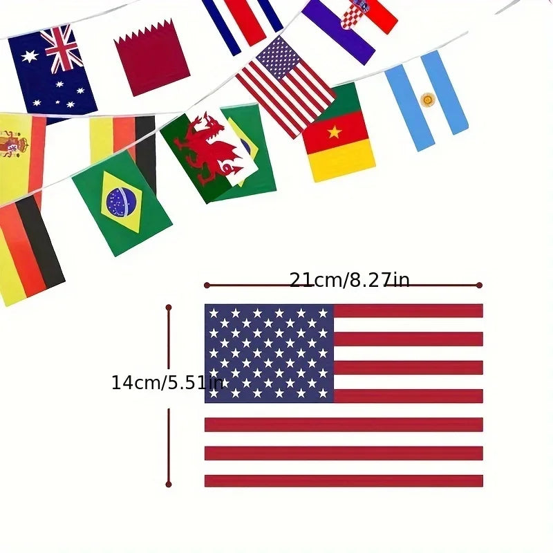 1Set 32 flags String Flag Countries Around The World