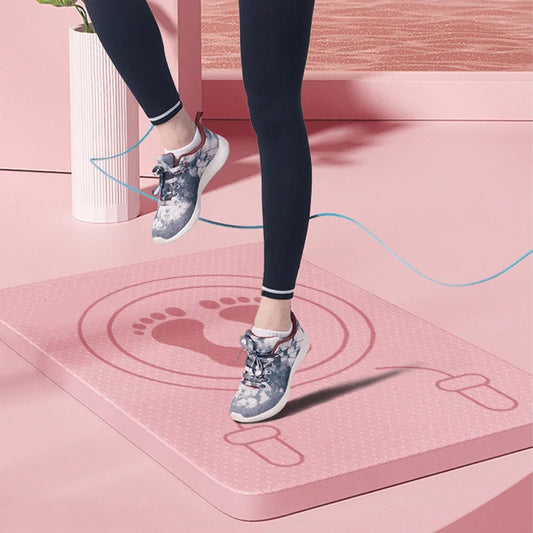 Professional Yoga Mat Indoor Shock Absorption Non-Slip Sound Insulation Cordless Skipping Mat Sports Weight Loss Fitness Cushion
