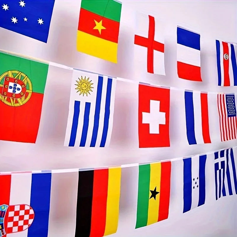 1Set 32 flags String Flag Countries Around The World