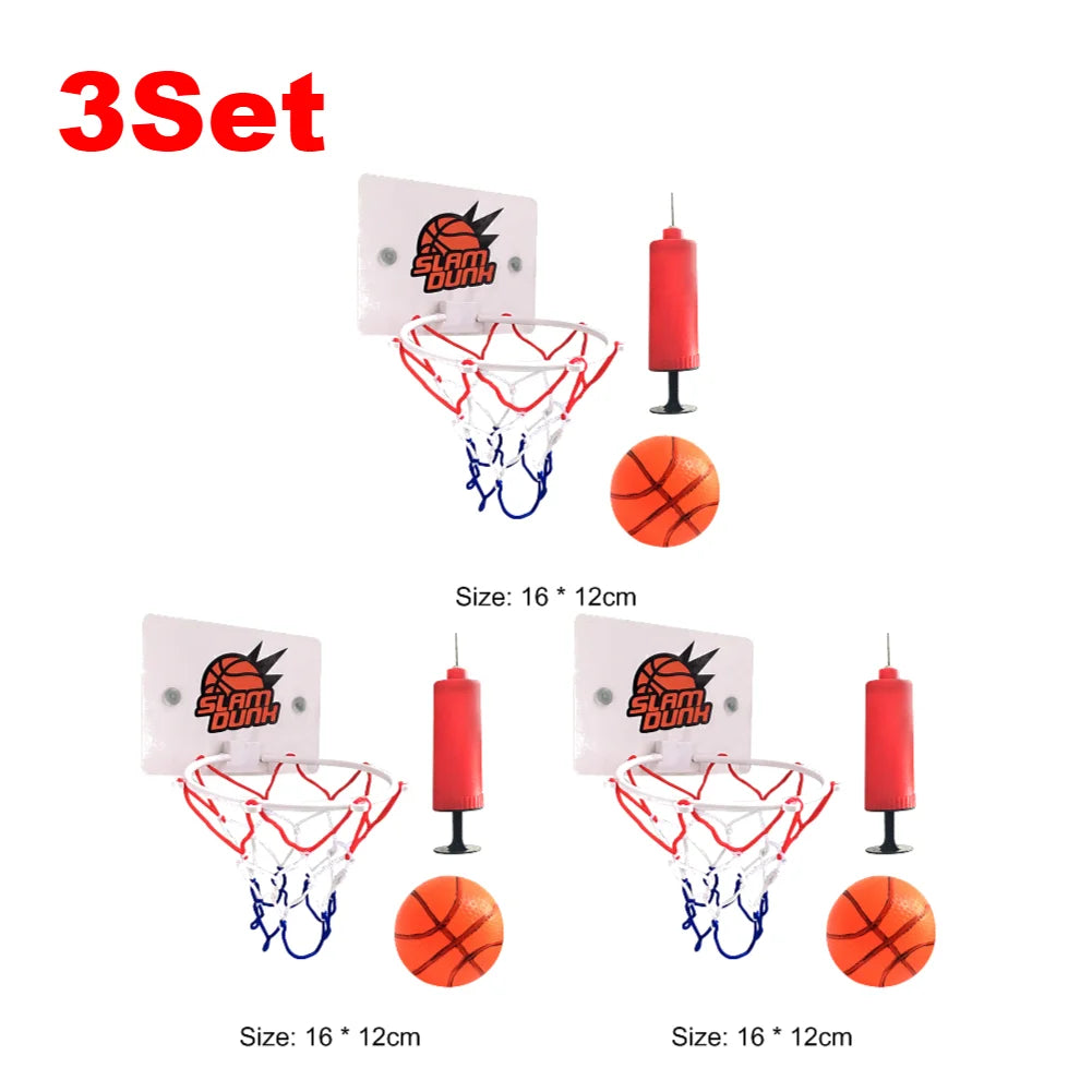 1-5Set Mini Basketball Hoop Set With Ball And Inflatable Kids Funny Game
