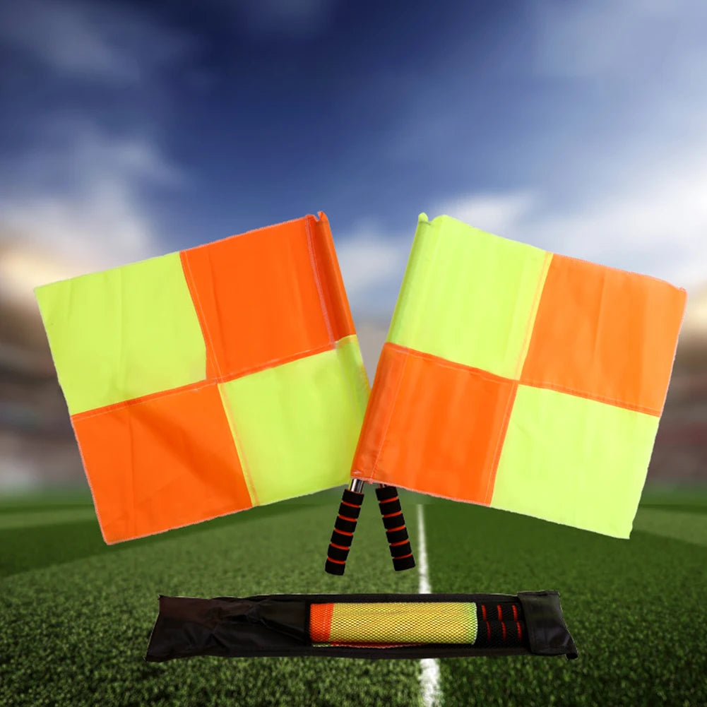 2Pcs Soccer Competition Flags Anti-Slip Professional Match Flags